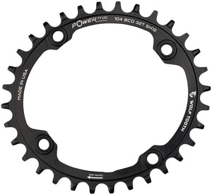 Wolf Tooth Chainrings Wolf Tooth Elliptical 104 BCD Chainring - 34t 104 BCD 4-Bolt Drop-Stop ST Requires Shimano 12-Speed HG+ Chain BLK