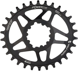 Wolf Tooth Chainrings Wolf Tooth Elliptical Direct Mount Chainring - 28t SRAM Direct Mount Drop-Stop For SRAM 3-Bolt Cranksets 6mm Offset BLK