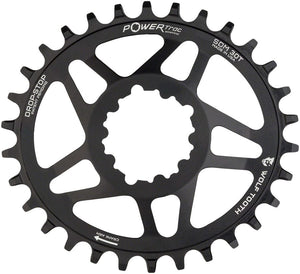 Wolf Tooth Chainrings Wolf Tooth Elliptical Direct Mount Chainring - 30t SRAM 3-Bolt Direct Mount Drop-Stop A For SRAM Cranksets 6mm Offset BLK