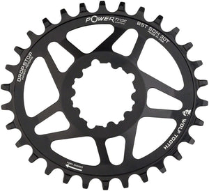 Wolf Tooth Chainrings Wolf Tooth Elliptical Direct Mount Chainring - 30t SRAM Direct Mount Drop-Stop A For SRAM 3-Bolt Boost Cranksets 3mm Offset BLK