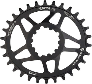 Wolf Tooth Chainrings Wolf Tooth Elliptical Direct Mount Chainring - 30t SRAM Direct Mount Drop-Stop B For SRAM BB30 Short Spindle Cranks 0mm Offset BLK