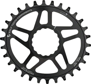 Wolf Tooth Chainrings Wolf Tooth Elliptical Direct Mount Chainring - 32t RaceFace/Easton CINCH Direct Mount Drop-Stop A For Boost Cranks 3mm Offset BLK