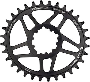 Wolf Tooth Chainrings Wolf Tooth Elliptical Direct Mount Chainring - 32t SRAM Direct Mount Drop-Stop A For SRAM BB30 Short Spindle Cranks 0mm Offset BLK