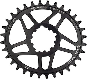 Wolf Tooth Chainrings Wolf Tooth Elliptical Direct Mount Chainring - 32t SRAM Direct Mount Drop-Stop B For SRAM BB30 Short Spindle Cranks 0mm Offset BLK