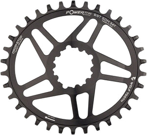 Wolf Tooth Chainrings Wolf Tooth Elliptical Direct Mount Chainring - 34t SRAM Direct Mount Drop-Stop A For SRAM 3-Bolt Boost Cranksets 3mm Offset BLK