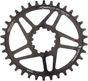 Wolf Tooth Chainrings Wolf Tooth Elliptical Direct Mount Chainring - 34t SRAM Direct Mount Drop-Stop B For SRAM 3-Bolt Boost Cranksets 3mm Offset BLK