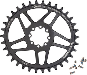 Wolf Tooth Chainrings Wolf Tooth Elliptical Direct Mount Chainring - 34t SRAM Direct Mount Drop-Stop B For SRAM 8-Bolt Cranksets 0mm Offset BLK