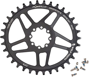 Wolf Tooth Chainrings Wolf Tooth Elliptical Direct Mount Chainring - 34t SRAM Direct Mount Drop-Stop B For SRAM 8-Bolt Cranksets 3mm Offset BLK