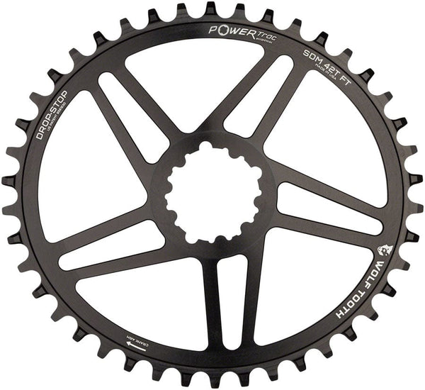 Wolf Tooth Chainrings Wolf Tooth Elliptical Direct Mount Chainring - 40t SRAM Direct Mount 6mm Offset Drop-Stop Flattop Compatible BLK