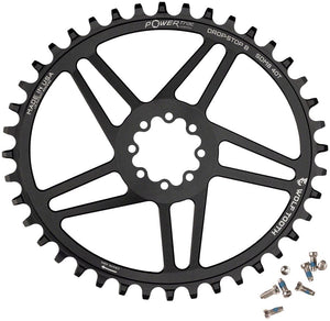 Wolf Tooth Chainrings Wolf Tooth Elliptical Direct Mount Chainring - 44t SRAM Direct Mount Drop-Stop B For SRAM 8-Bolt Cranksets 6mm Offset BLK