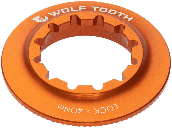Wolf Tooth Disc Rotor Orange Wolf Tooth Centerlock Rotor Lockring - Internal Splined