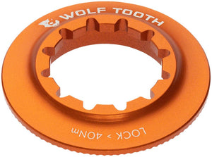 Wolf Tooth Disc Rotor Orange Wolf Tooth Centerlock Rotor Lockring - Internal Splined