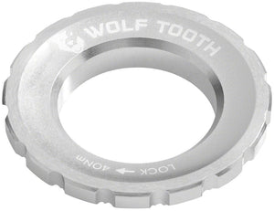 Wolf Tooth Disc Rotor Raw Silver Wolf Tooth CenterLock Rotor Lockring