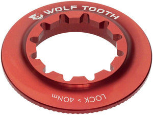 Wolf Tooth Disc Rotor Red Wolf Tooth Centerlock Rotor Lockring - Internal Splined