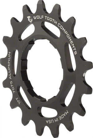 Wolf Tooth Freehubs Wolf Tooth Single Speed Aluminum Cog - 17t Compatible 3/32" Chains BLK