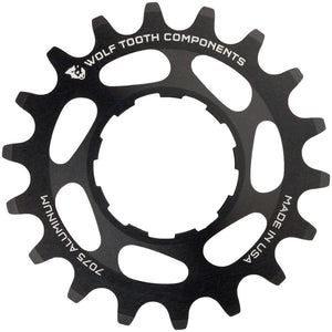 Wolf Tooth Freehubs Wolf Tooth Single Speed Aluminum Cog - 18t Compatible 3/32" Chains BLK