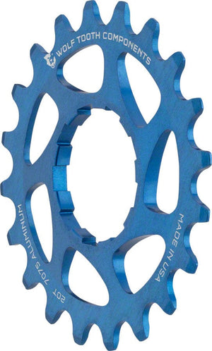 Wolf Tooth Freehubs Wolf Tooth Single Speed Aluminum Cog - 20t Compatible with 3/32" Chains Blue