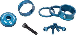 Wolf Tooth Headset Spacers Wolf Tooth BlingKit: Headset Spacer Kit 3 510 15mm Blue