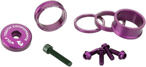 Wolf Tooth Headset Spacers Wolf Tooth Headset BlingKit - 3 5 10 15mm Spacers Top cap Integrated 5mm Spacer Ultraviolet Purple