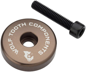 Wolf Tooth Headset Top Caps Espresso (Brown) Wolf Tooth Ultralight Stem Cap with Integrated 5mm Spacer