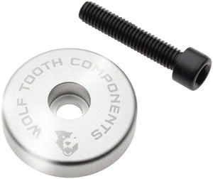 Wolf Tooth Headset Top Caps Raw Silver (Silver) Wolf Tooth Ultralight Stem Cap with Integrated 5mm Spacer