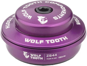 Wolf Tooth Headset Upper Wolf Tooth Performance Headset - ZS44/28.6 Upper 6mm Stack Ultraviolet Purple