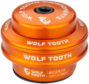 Wolf Tooth Headset Upper Wolf Tooth Premium Headset - EC34/28.6 Upper 16mm Stack Orange