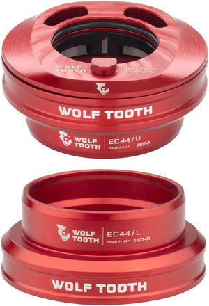 Wolf Tooth Headsets Red Wolf Tooth Premium Internal Headset - EC44 Upper / EC44 Lower For Enve In-Route System Only