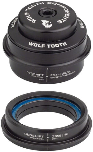 Wolf Tooth Headsets Wolf Tooth GeoShift Performance Angle Headset - 2 Deg Short EC44/ZS56 Black
