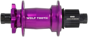 Wolf Tooth Hubs Wolf Tooth Mountain Rear Hub - 12 x 148mm 6-Bolt Microspline Innerdrive Ratchet 60 Ultraviolet Purple J-Bend 32H