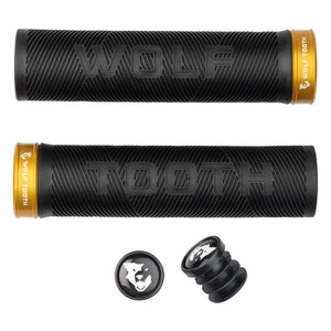 Wolf Tooth Lock-On Grips Black/Gold Wolf Tooth Components Echo Lock-on Grips