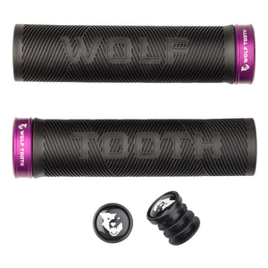 Wolf Tooth Lock-On Grips Black/Purple Wolf Tooth Components Echo Lock-on Grips