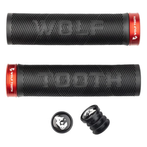 Wolf Tooth Lock-On Grips Black/Red Wolf Tooth Components Echo Lock-on Grips