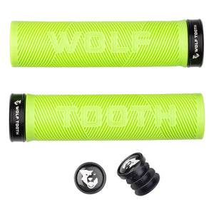 Wolf Tooth Lock-On Grips Green/Black Wolf Tooth Components Echo Lock-on Grips