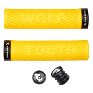 Wolf Tooth Lock-On Grips Yellow/Black Wolf Tooth Components Echo Lock-on Grips