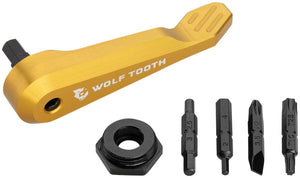 Wolf Tooth Multi Tools Gold Wolf Tooth Components Axle Handle Multi-Tool Black