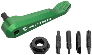 Wolf Tooth Multi Tools Green Wolf Tooth Components Axle Handle Multi-Tool Black