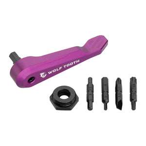 Wolf Tooth Multi Tools Purple Wolf Tooth Components Axle Handle Multi-Tool Black