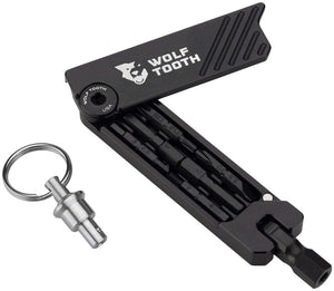 Wolf Tooth Multi Tools Wolf Tooth 6-Bit Hex Wrench Multi-Tool with Keyring - Black