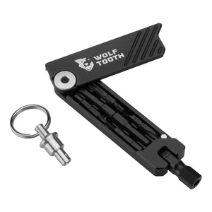 Wolf Tooth Multi Tools Wolf Tooth Components 6-Bit Hex Wrench Multi-Tool w/ Key Ring Silver