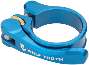 Wolf Tooth Seatpost Parts and Accessories Wolf Tooth Components Quick Release Seatpost Clamp - 28.6mm QR Blue