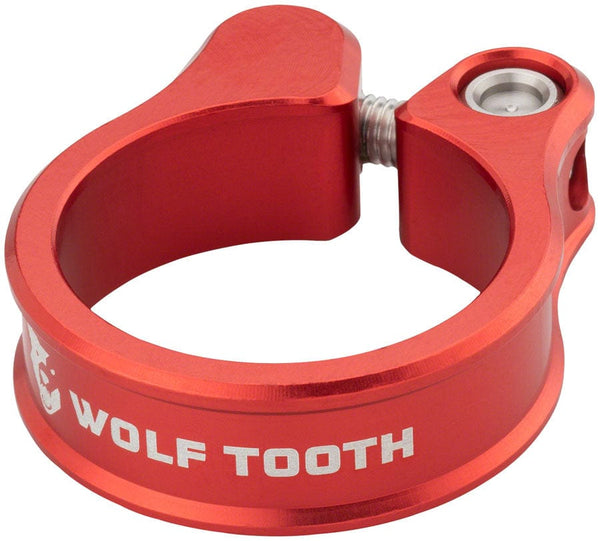 Wolf Tooth Seatpost Parts and Accessories Wolf Tooth Seatpost Clamp - 29.8mm Bolt-On Red