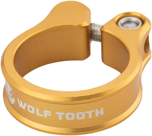Wolf Tooth Seatpost Parts and Accessories Wolf Tooth Seatpost Clamp - 31.8mm Bolt-On Gold