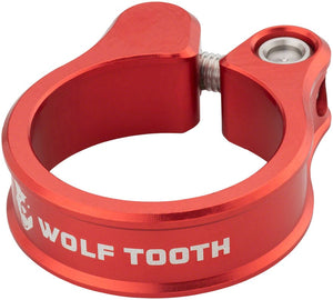Wolf Tooth Seatpost Parts and Accessories Wolf Tooth Seatpost Clamp - 34.9mm Bolt-On Red