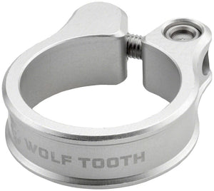 Wolf Tooth Seatpost Parts and Accessories Wolf Tooth Seatpost Clamp - 36.4mm Bolt-On Raw Silver