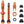 Wolf Tooth Tubeless Valves 44Mm / Orange Wolf Tooth Tubeless Clik Valve Stem Kit