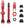 Wolf Tooth Tubeless Valves 44Mm / Red Wolf Tooth Tubeless Clik Valve Stem Kit