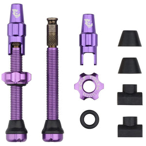 Wolf Tooth Tubeless Valves 44Mm / Ultraviolet Purple Wolf Tooth Tubeless Clik Valve Stem Kit