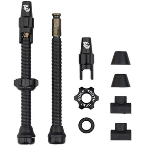 Wolf Tooth Tubeless Valves 60Mm / Black Wolf Tooth Tubeless Clik Valve Stem Kit