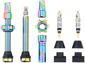 Wolf Tooth Tubeless Valves Wolf Tooth Tubeless Valve Stem Kit - 44 mm Rainbow